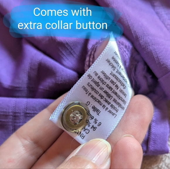 Kirkland Size Lg Men's, GUC purple square pattern polo shirt 🤩HOST PICK🤩 - Picture 7 of 14